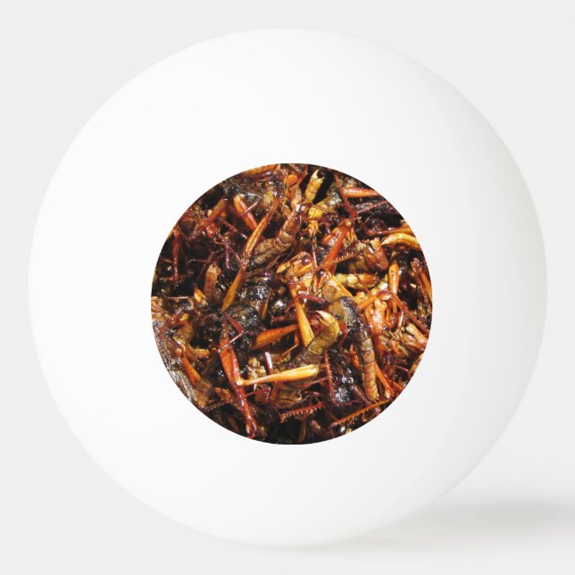 Fried Grashopper (Takkataen Thot), asiatisk mat Pingisboll (Framsidan)