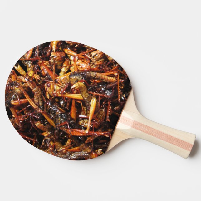 Fried Grashopper (Takkataen Thot), asiatisk mat Pingisracket (Sidan)