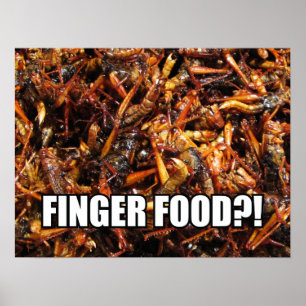 Fried Grashopper (Takkataen Thot), asiatisk mat Poster