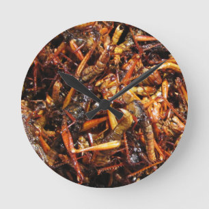 Fried Grashopper (Takkataen Thot), asiatisk mat Rund Klocka