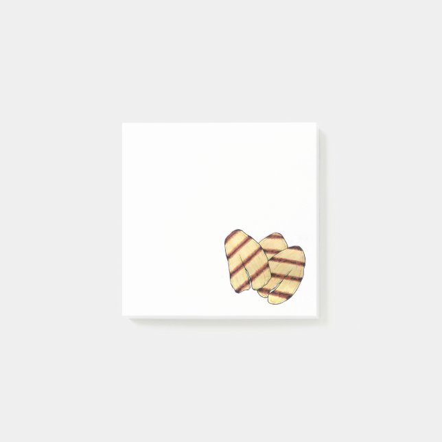 Fried Halloumi Grilling Cheese Vegetarian Chef Post-it Block (Framsida)