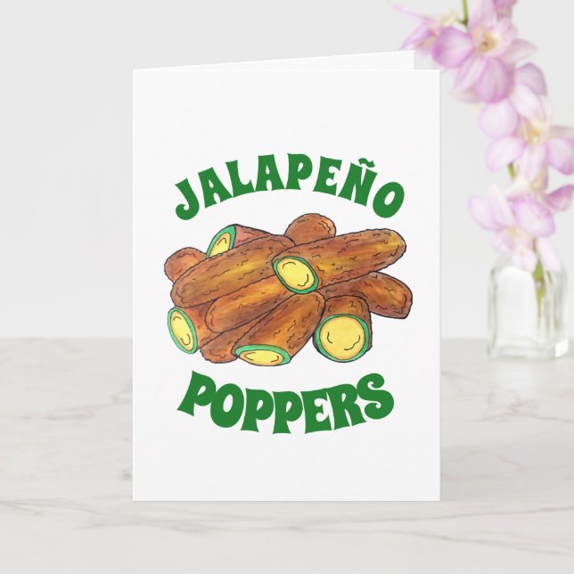 Fried Jalapeño Poppers Grönt Hett Jalapeno Pepper Kort (Orkide)