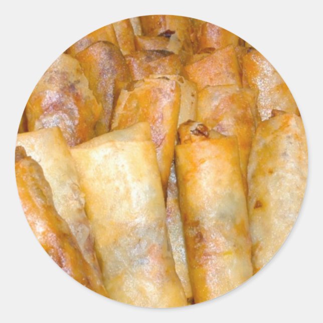 fried Lumpia Runt Klistermärke (Framsida)