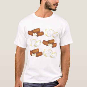 Fried Mozzarella Cheese Sticks Junk Food Foodie Tee