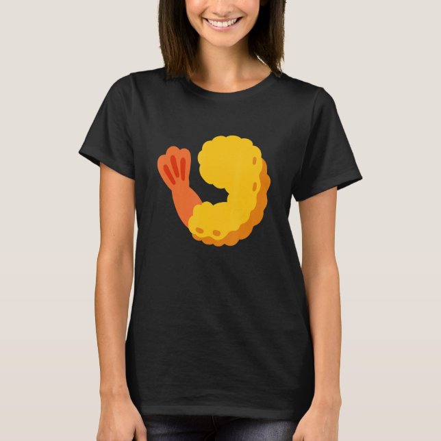 Fried räka Shrimp Tempura Prawn Costume T Shirt (Framsida)