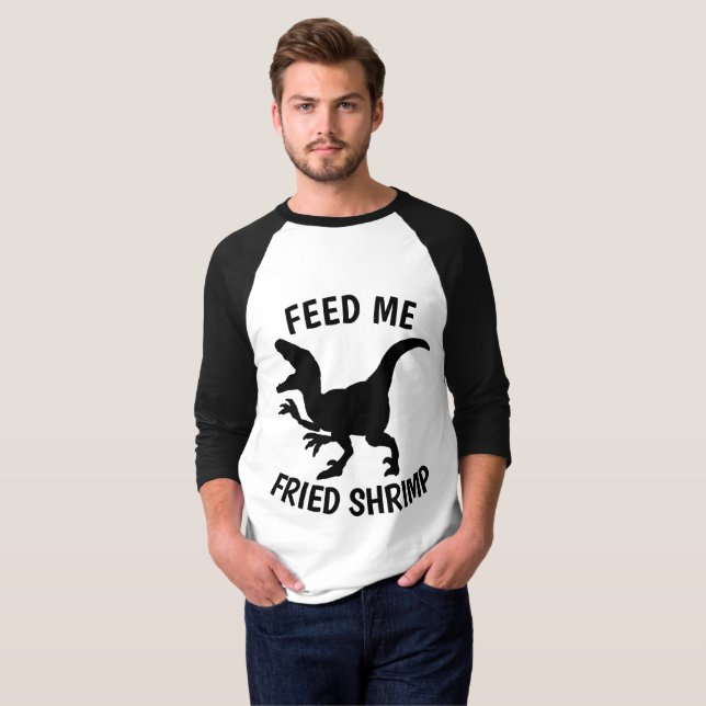 FRIED SHRIMP T-shirts, SHRIMP ÄLSKARE T Shirt (Hel framsida)
