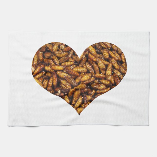 Fried Silke Mask Heart Kökshandduk (Horisontell)