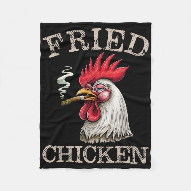Fried Smoking Chicken Graphic Ogräs Manar Women Fleecefilt (Framsidan)