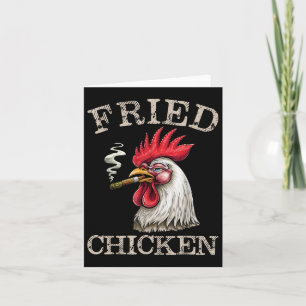 Fried Smoking Chicken Graphic Ogräs Manar Women Kort