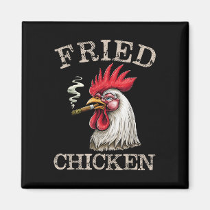 Fried Smoking Chicken Graphic Ogräs Manar Women Magnet