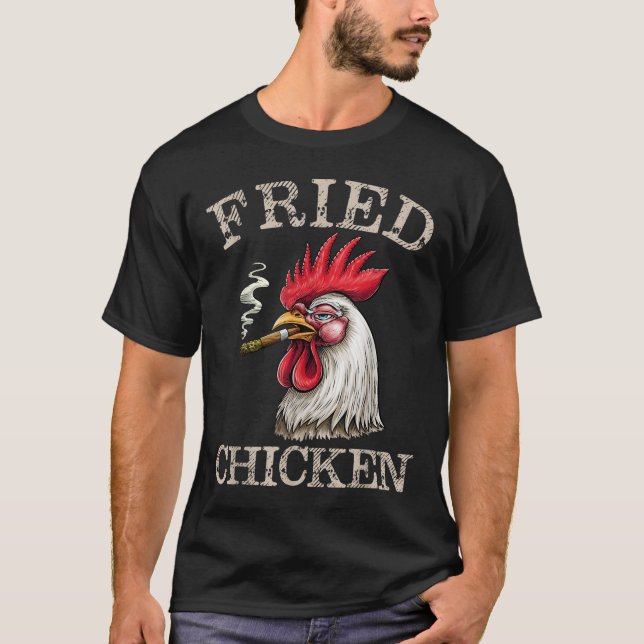 Fried Smoking Chicken Graphic Ogräs Manar Women T Shirt (Framsida)