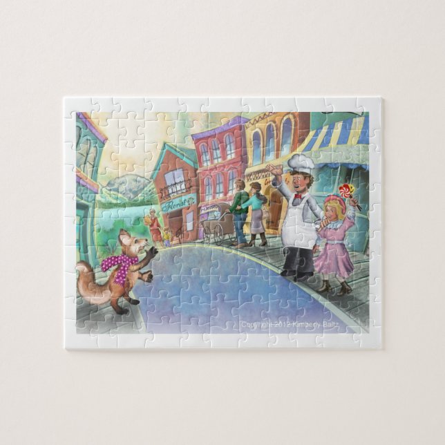 Frieda svanar - Frieda går till Townpussel Pussel (Horisontell)