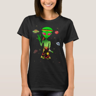 Frieden peace psychedelic hippie Space Alien Germa T Shirt