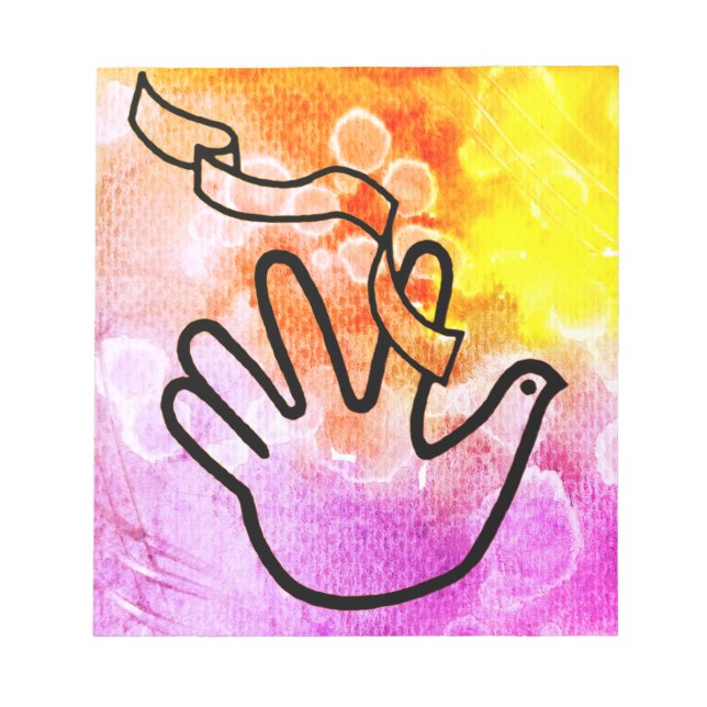 Friedenstaube mit Verband Anteckningsblock (Framsida)