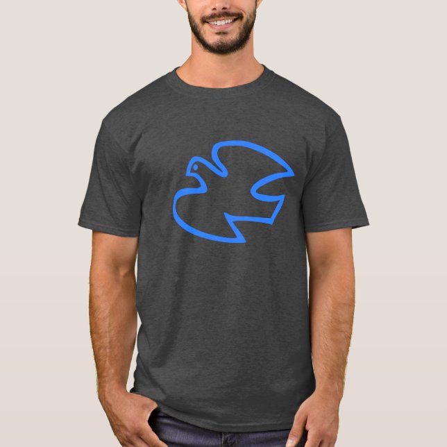 Friedenstaube, Peace Dove, Print Design T Shirt (Framsida)