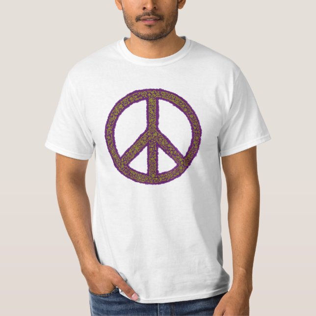 Friedenszeichen lila t shirt (Framsida)