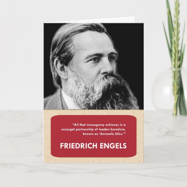 Friedrich Engels Anti-Valentin kort för dag (Framsida)