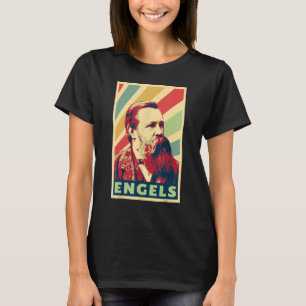 Friedrich Engels Vintage Färg T Shirt