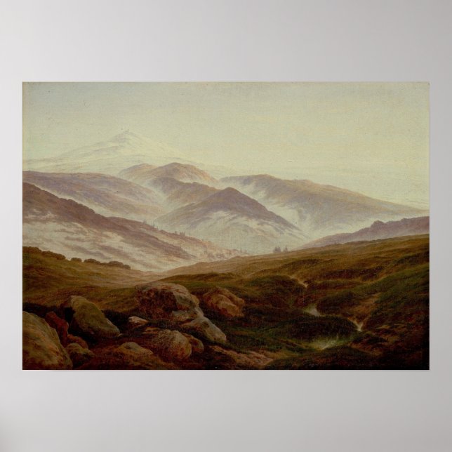 Friedrich - Minnen av jättelika berg Poster (Framsidan)