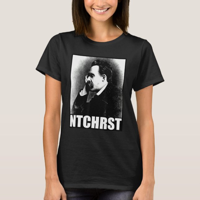 Friedrich Nietzsche Antichrist Ntchrst Funny Meme T Shirt (Framsida)