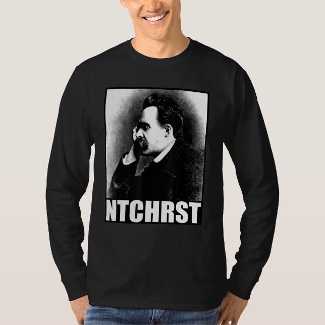 Friedrich Nietzsche Antichrist Ntchrst Funny Meme T Shirt (Framsida)
