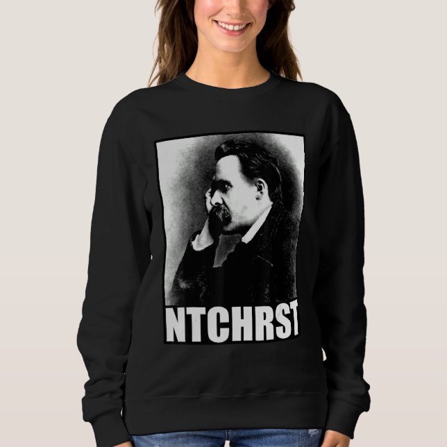 Friedrich Nietzsche Antichrist Ntchrst Funny Meme T Shirt (Framsida)