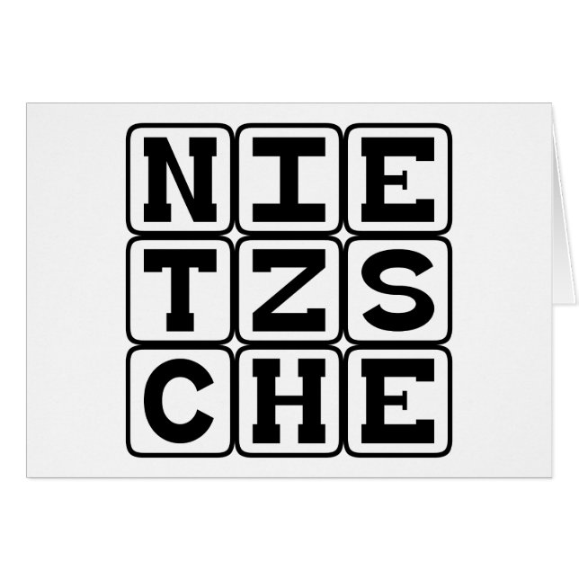 Friedrich Nietzsche, Filosof Hälsningskort (Framsidan Horizontal)