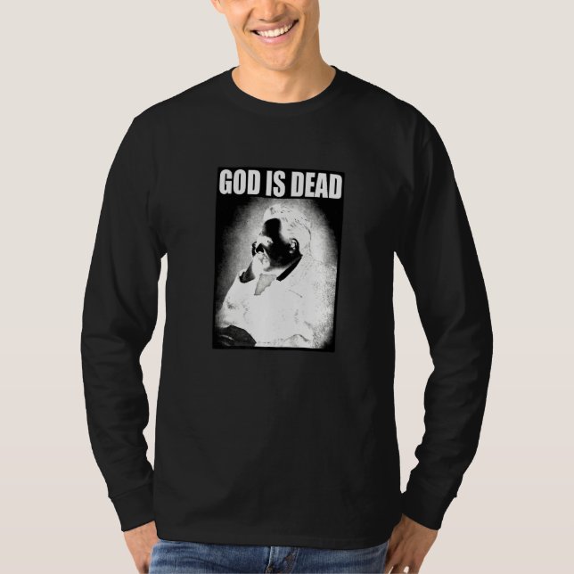 Friedrich Nietzsche Gud är död filosofi Gud är T Shirt (Framsida)