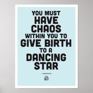 Friedrich Nietzsche inspirera citationstecken - Poster