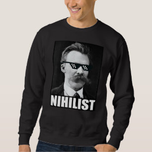 Friedrich Nietzsche Nihilist Philosophy Gud är dea Lång Ärmad Tröja