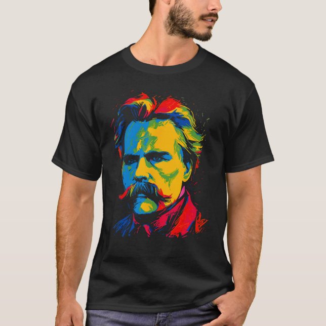 Friedrich Nietzsche Philosopher T Shirt (Framsida)