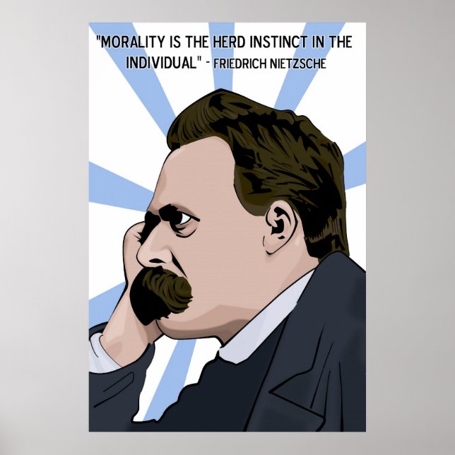 Friedrich Nietzsche Poster (Framsidan)