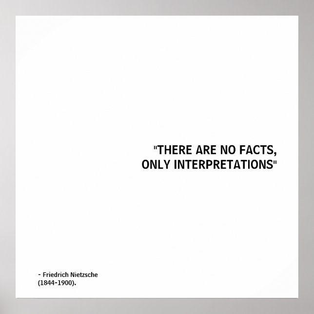 Friedrich Nietzsche Quote Poster (Framsidan)