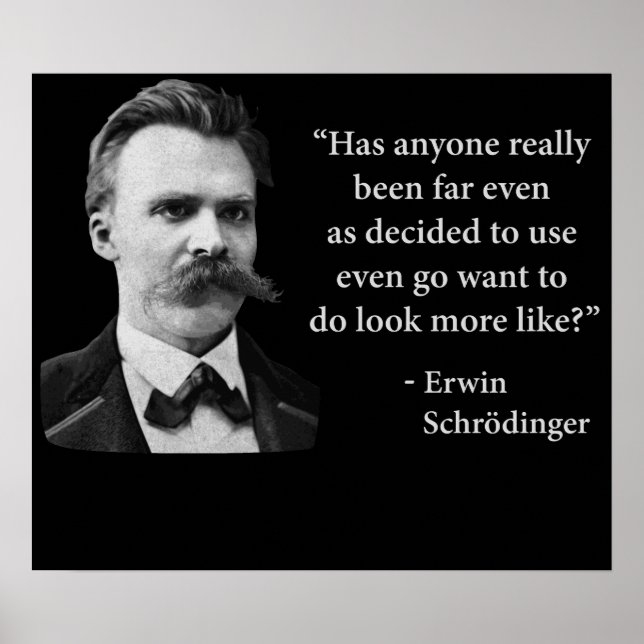 Friedrich Nietzsche Troll Quote Poster (Framsidan)