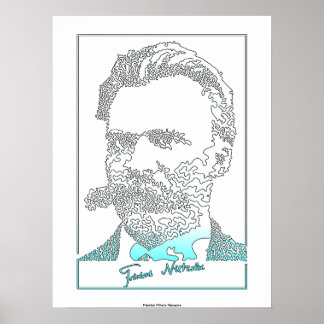 Friedrich Nietzsche. Tysk filosof [010] Poster