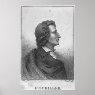 Friedrich Schiller graverad av Massol Poster