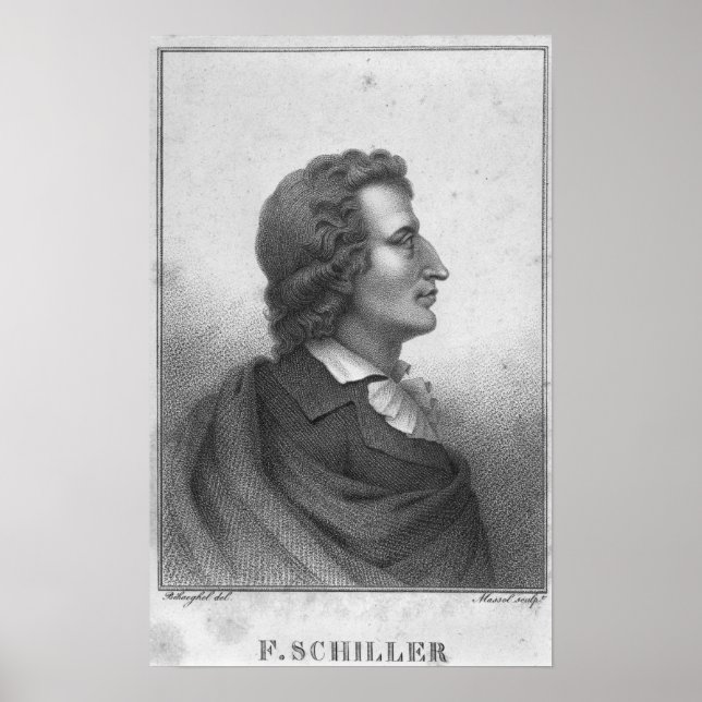 Friedrich Schiller graverad av Massol Poster (Framsidan)