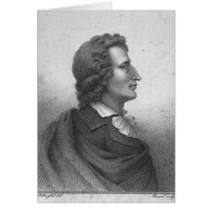 Friedrich Schiller som inristas av Massol Hälsningskort