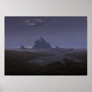Friedrich - Sten Reef on Sea Beach 1824 Poster