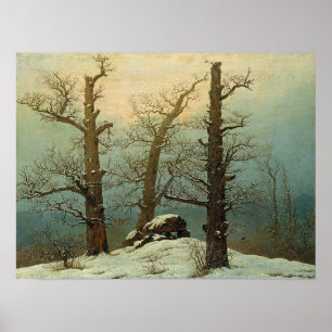 Friedrich - Stensättning i snö Poster