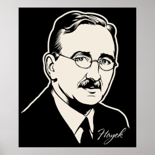 Friedrich von Hayek Skriv ut Poster