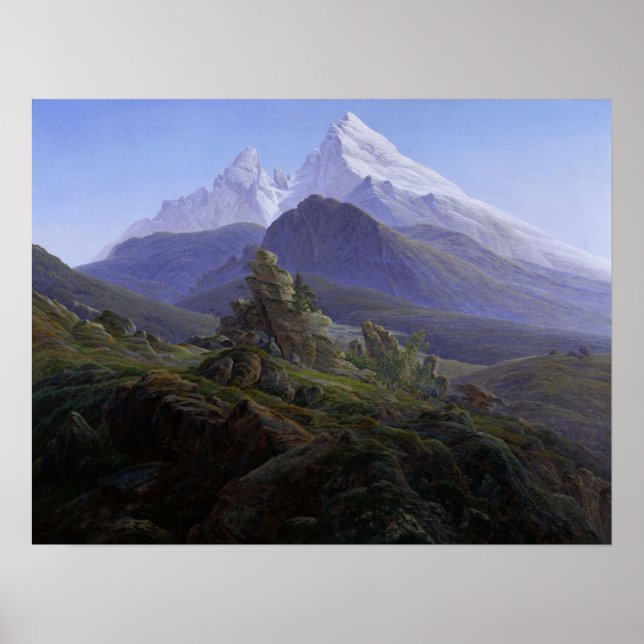 Friedrich - Watzmann (-25) 1824 Poster (Framsidan)