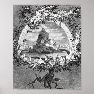 Friedrich Wilhelm Ash Yggdrasil av Heine Poster
