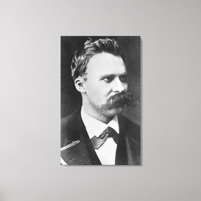 Friedrich Wilhelm Nietzsche (1844-1900) 1873 (b/w) Canvastryck (Framsida)