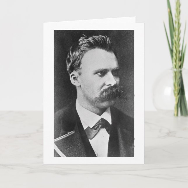Friedrich Wilhelm Nietzsche (1844-1900) 1873 (b/w) Kort (Framsida)