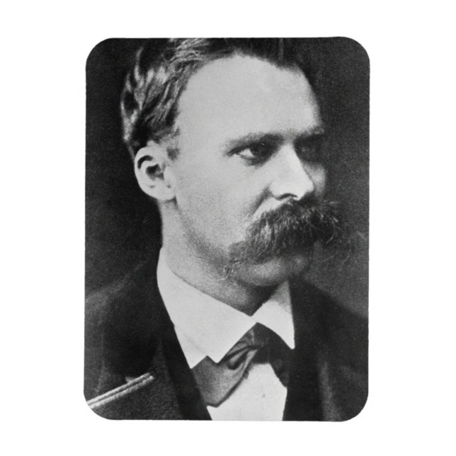 Friedrich Wilhelm Nietzsche (1844-1900) 1873 (b/w) Magnet (Vertikal)