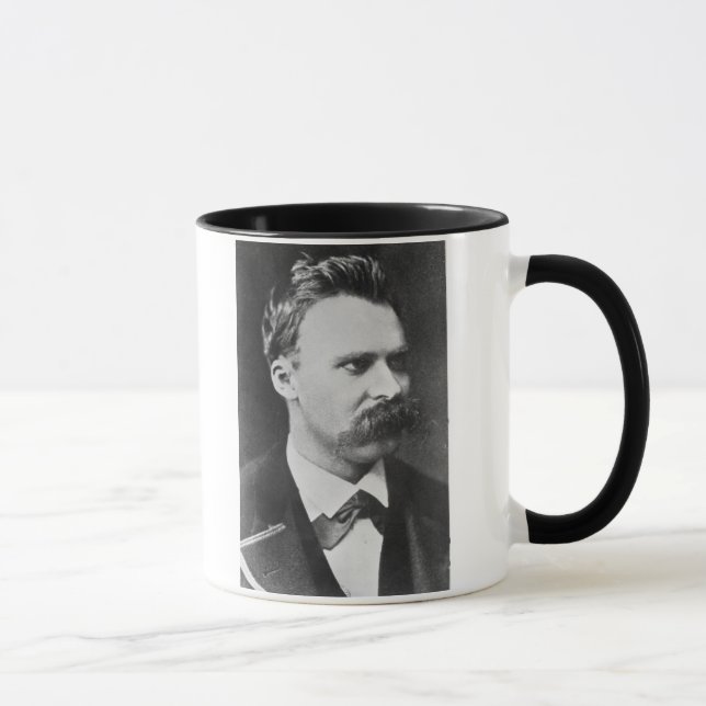 Friedrich Wilhelm Nietzsche (1844-1900) 1873 (b/w Mugg (Höger)