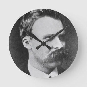 Friedrich Wilhelm Nietzsche (1844-1900) 1873 (b/w Rund Klocka