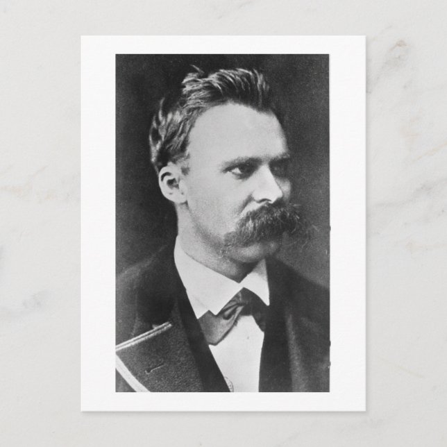 Friedrich Wilhelm Nietzsche (1844-1900) 1873 (b/w Vykort (Framsida)