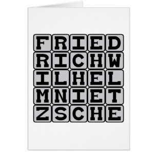 Friedrich Wilhelm Nietzsche, existentialist Hälsningskort